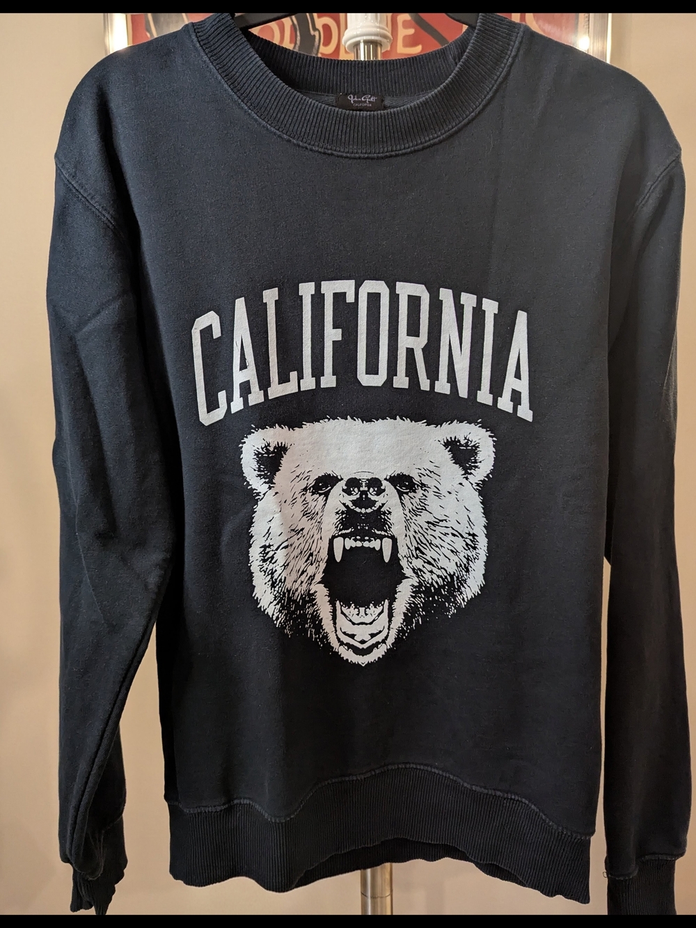 $20 John Galt Brandy Melville Navy Blue California Bear Crewneck Sweatshirt OS